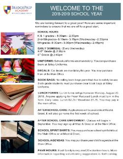BPANMB Opening of Schools Parent Information Updated